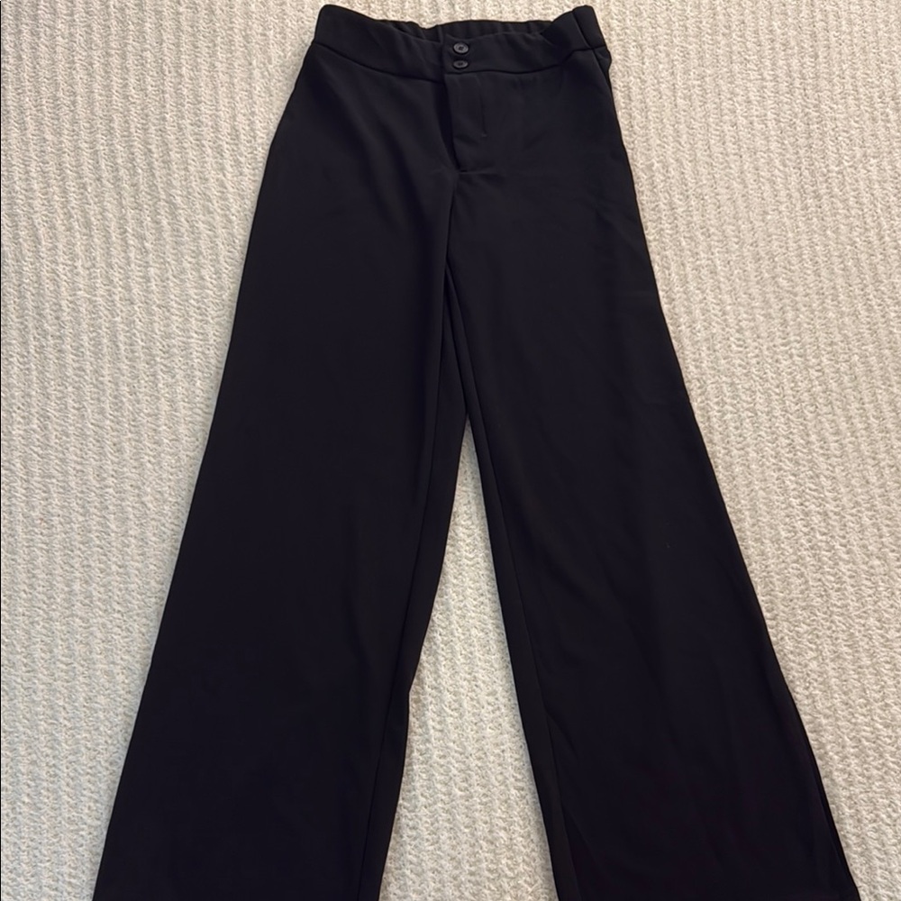 Black Wide-Leg Trousers